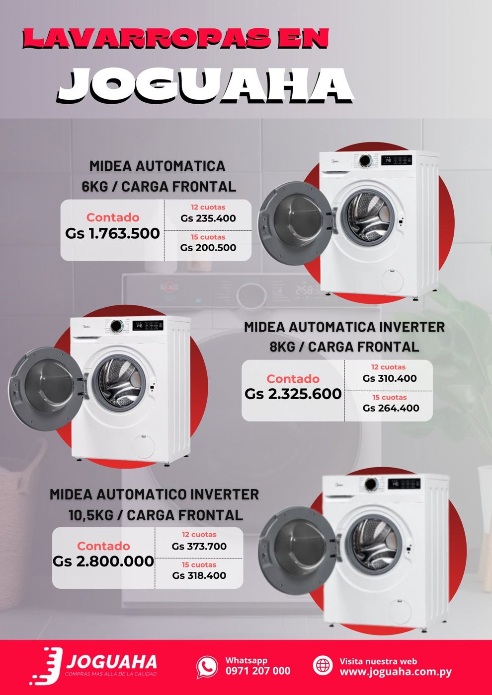 Ofertas de lavarropas en Joguaha